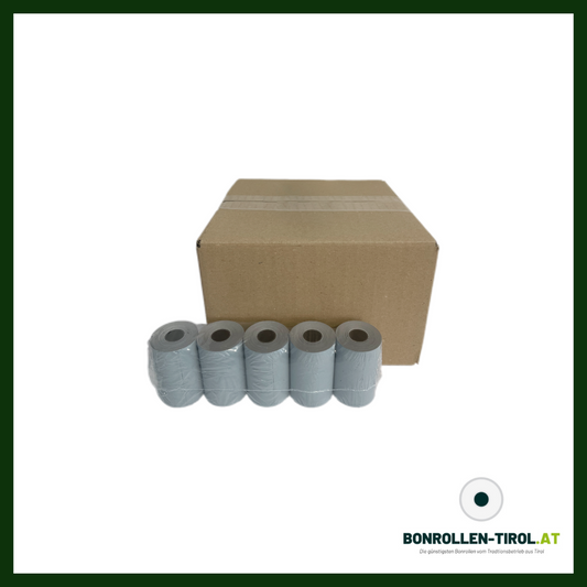 ÖKO-Thermorollen für Bankomat und Gürteldrucker (57mm/15lfm, 52g/m²), BLUE4EST, Ökopapier