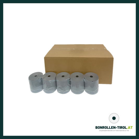 ÖKO-Thermorollen für Standard Rechnungs- & Bondrucker (80mm/80lfm, 52g/m²), BLUE4EST, Ökopapier